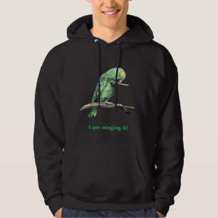 Groene papegaai hoodie