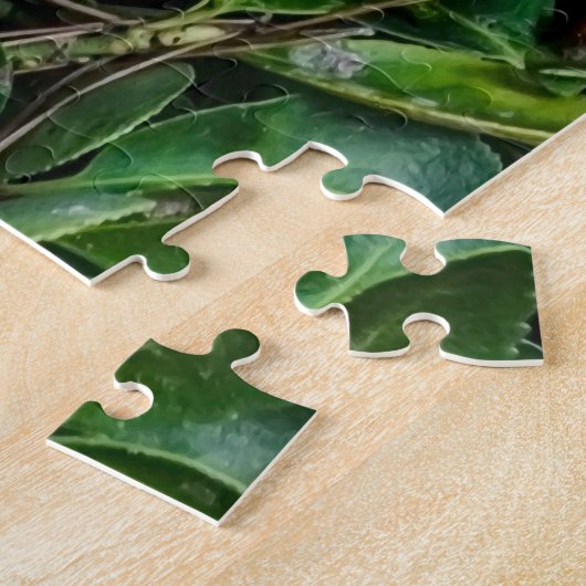 Groene papegaai legpuzzel (Zijkant)