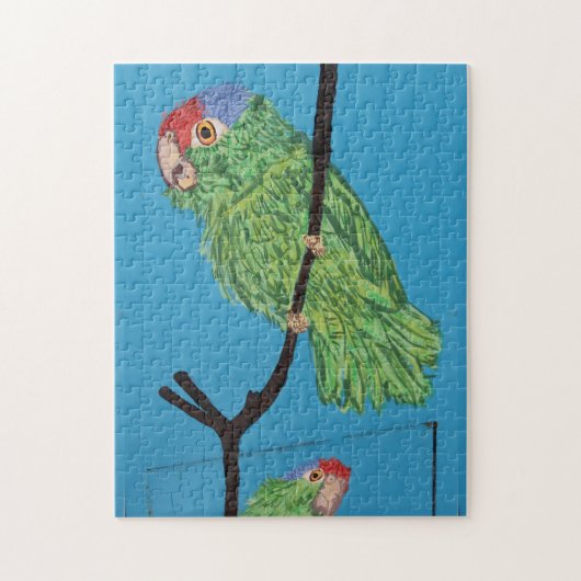groene papegaai legpuzzel (Verticaal)