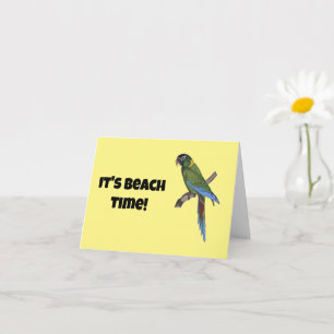 Groene papegaai Macaw Fine Art Natuur Schilderen Kaart