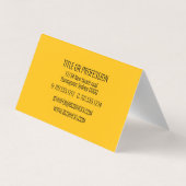 Groene papegaai met sinaasappel en geel visitekaartje (Achterkant)