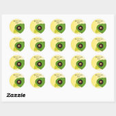 Groene Papegaai met Spreuk Ronde Sticker (Vel)