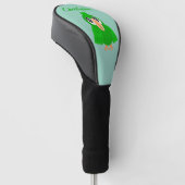 Groene papegaai ontwerp golfheadcover (Schuin)