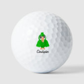 Groene Papegaai Ontwerp Persoonlijk Golfballen (Voorkant)