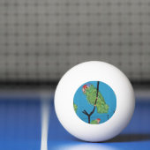 Groene papegaai Ping Pong Ball (Net)