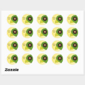 Groene Papegaai Ronde Sticker (Vel)