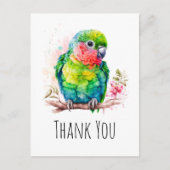 Groene papegaai - Schattige Baby Bird Dank u Briefkaart (Voorkant)