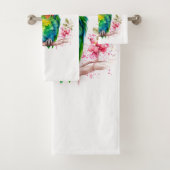 Groene papegaai - Schattigee Baby Bird Bad Handdoek (Insitu)