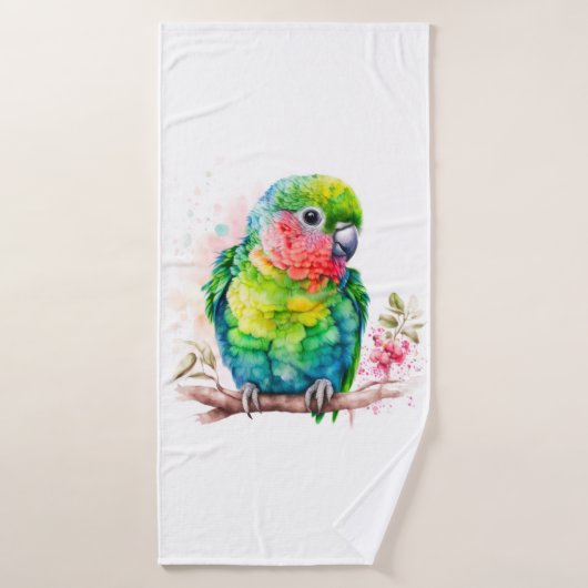 Groene papegaai - Schattigee Baby Bird Bad Handdoek (Badhanddoek)
