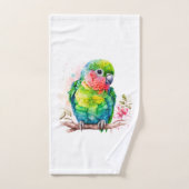 Groene papegaai - Schattigee Baby Bird Bad Handdoek (Handdoek)