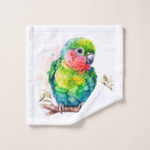 Groene papegaai - Schattigee Baby Bird Bad Handdoek (Wasdoekje)