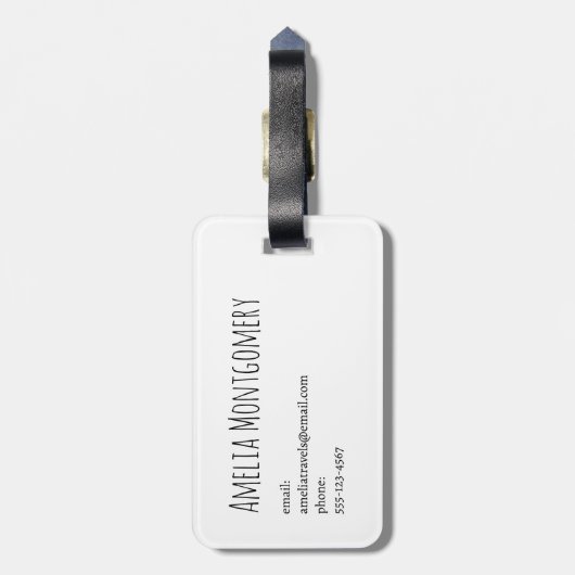 Groene papegaai - Schattigee Baby Bird Bagagelabel (Achterkant verticaal)