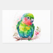 Groene papegaai - Schattigee Baby Bird Inpakpapier Vel (Voorkant 2)