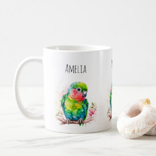 Groene papegaai - Schattigee Baby Bird Koffiemok