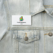 Groene papegaai - Schattigee Baby Bird Naamplaatje (In situ)