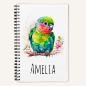 Groene papegaai - Schattigee Baby Bird Notitieboek (Voorkant)