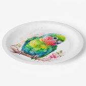 Groene papegaai - Schattigee Baby Bird Papieren Bordje (Gekanteld)