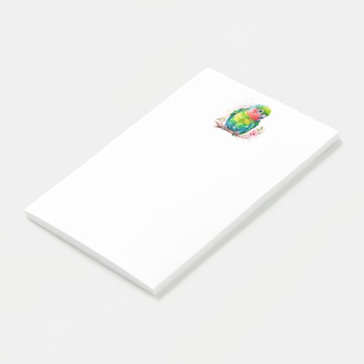 Groene papegaai - Schattigee Baby Bird Post-it® Notes (Schuin)