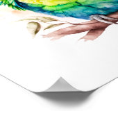 Groene papegaai - Schattigee Baby Bird Poster (Hoek)