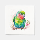 Groene papegaai - Schattigee Baby Bird Servet (Voorkant)