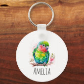 Groene papegaai - Schattigee Baby Bird Sleutelhanger (Voorkant)