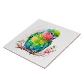 Groene papegaai - Schattigee Baby Bird Tegeltje (Zijkant)