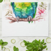 Groene papegaai - Schattigee Baby Bird Theedoek (Gevouwen)