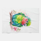 Groene papegaai - Schattigee Baby Bird Theedoek (Horizontaal)