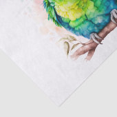 Groene papegaai - Schattigee Baby Bird Tissuepapier (Detail)