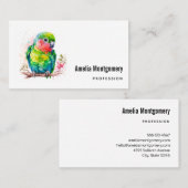 Groene papegaai - Schattigee Baby Bird Visitekaartje (Voorkant / Achterkant)