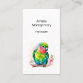 Groene papegaai - Schattigee Baby Bird Visitekaartje (Voorkant)