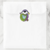 Groene papegaai Sticker, rond Ronde Sticker (Tas)
