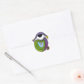 Groene papegaai Sticker, rond Ronde Sticker (Envelop)
