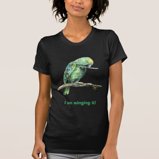 Groene papegaai t-shirt (Voorkant)