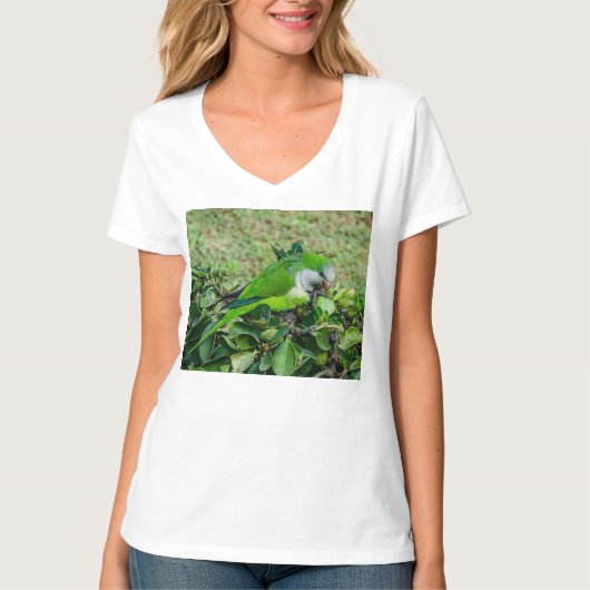 Groene papegaai t-shirt (Voorkant)