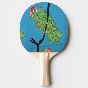 groene papegaai tafeltennisbatje
