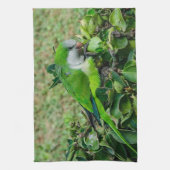 Groene papegaai theedoek (Verticaal)