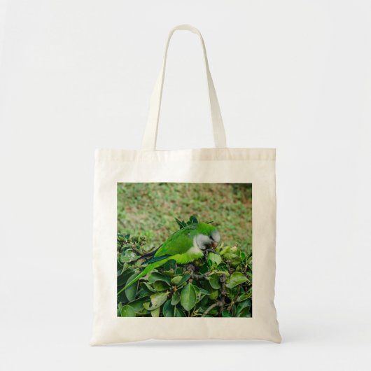 Groene papegaai tote bag (Voorkant)