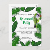 Groene papegaaien en palmbladeren — Uittredingsuit Briefkaart (Voorkant / Achterkant)