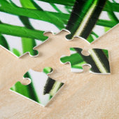 Groene papegaaien in een Oerwoud-instelling Legpuzzel (Zijkant)