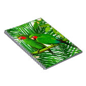 Groene papegaaien in een Oerwoud-instelling Notitieboek (Rechterzijde)