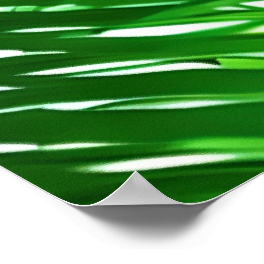 Groene papegaaien in een Oerwoud-instelling Poster (Hoek)