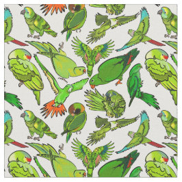 groene papegaaienpatroon stof