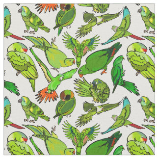 groene papegaaienpatroon stof
