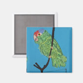 groene papegaaimagneet magneet (Voorkant / Achterkant)