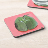 Groene Paprika Bier Onderzetter (Linkerzijde)