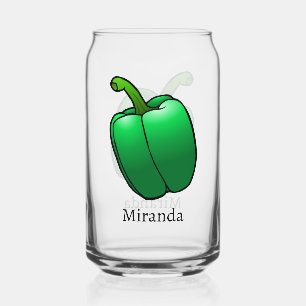 Groene Paprika Blikvorm Glas