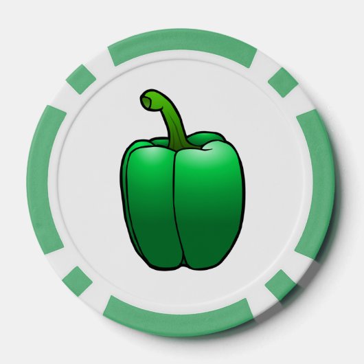 Groene Paprika Poker Chips (Achterkant)