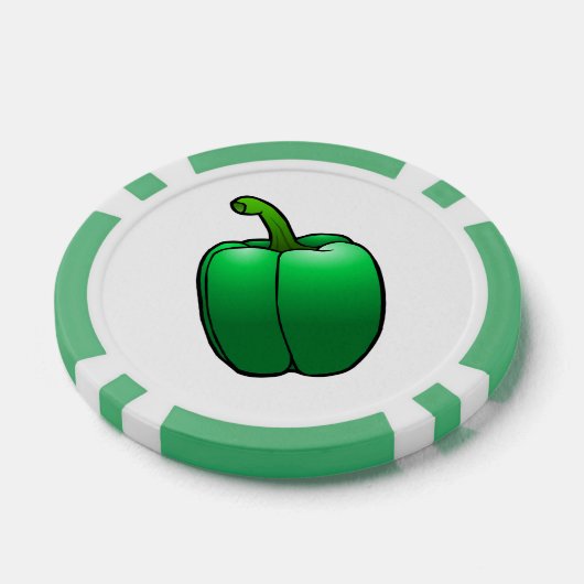 Groene Paprika Poker Chips (Enkel)