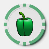 Groene Paprika Poker Chips (Voorkant)